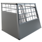 Preview: Premium Autositzbox Ellipse - Mittel - 69 x 54 x 50 cm - Hellgrau - Aluminium Reisebox